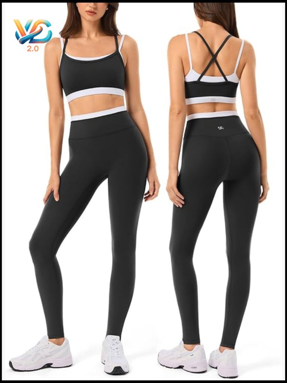 Seamless Yoga Leggings with Padded Sports Bra Set